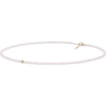 Náhrdelník Stříbrný náhrdelník s růženinovými korálky Rosa