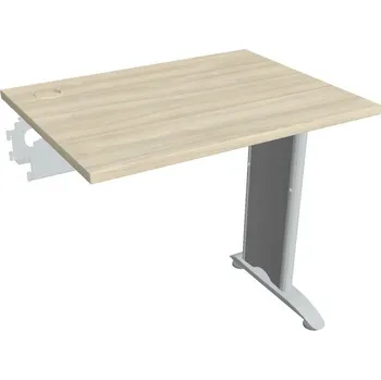 Psací stůl Stůl prac řetěz rovný - FE 800 R - AKÁT , ŠEDÁ Ral 9006