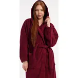 Vienetta Dámský župan dlouhý s kapucí Julie: vínová XL