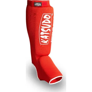 Chránič nohou Katsudo chrániče holení a nártů Strike, červené M