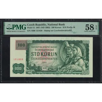 Československá bankovka 100 korun 1961 S M 06 Kolek 1993