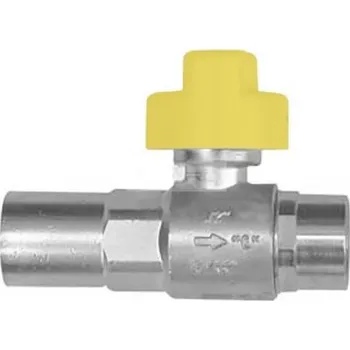 Ventil Vait kulový kohout bezpečnostní přímý na plyn motýlek MM G1/2" mosaz