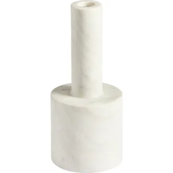 Svícen Kave Home Bílý mramorový svícen Zalvori 23 cm