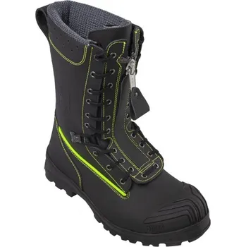 Pracovní obuv Bundeswehr Boty hasičské šněrovací HOLIK LUKOV zánovní ČERNÁ - BLACK 46