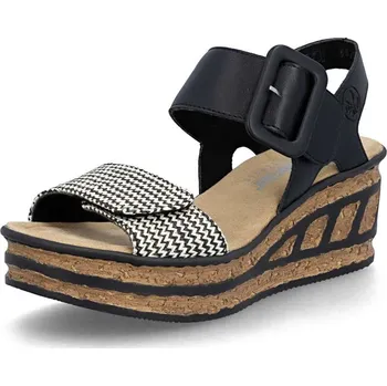 Dámská obuv Dámské sandály RIEKER 68172-00 černá S6 37