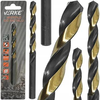 Vrták Vrták do kovu HSS s titanovým povlakem 9 mm, Verke V39316