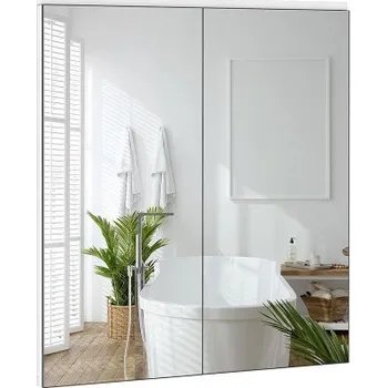 Koupelnový nábytek YAHEETECH Koupelnová skříňka se 2 zrcadlovými dvířky 615038 white (2 zrcadla) bílá