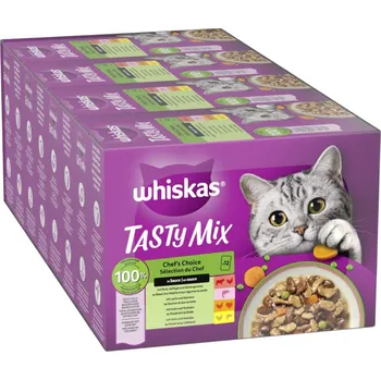 96x85g WHISKAS TASTY MIX kapsičky - Chef's Choice v omáčce