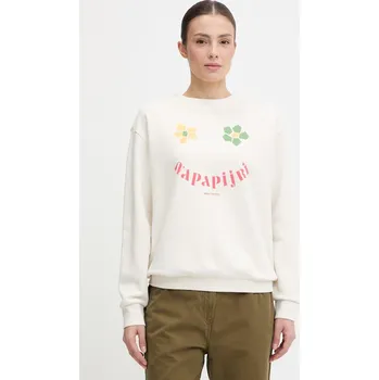 Dámská mikina Bavlněná mikina Napapijri ANTIMONY NP0A4HHHN1A1 béžová 01X, vel. L