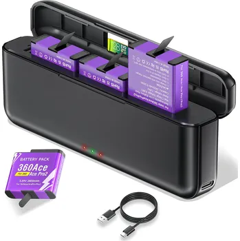 Příslušenství pro videokameru Set nabíječky a dvou baterií 2400mAh pro Insta360 ACE PRO 2 i 1