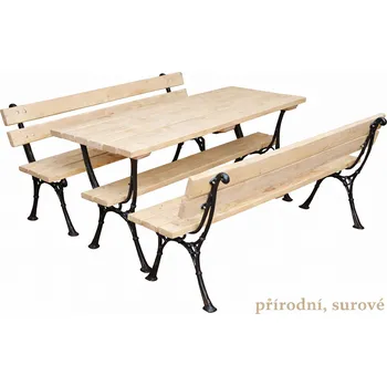 Zahradní sestava Drewal dřevěný zahradní nábytek Kowal 1+2 drewfilip 34 barevné odstíny zahradní: surový