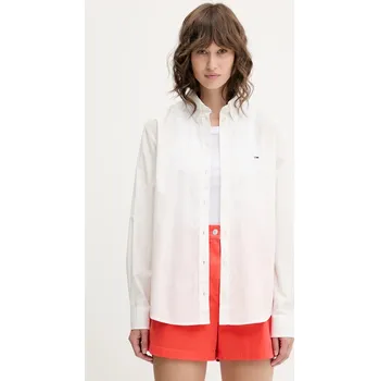 Pánská móda Bavlněná košile Tommy Jeans DW0DW20290 bílá 00X, vel. M