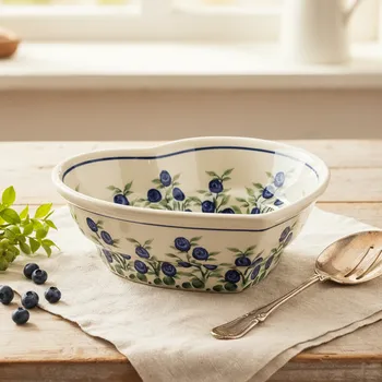 Misky / salátové misky srdce Bolesławiec 0,35 l - dek. 1208