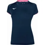 MIZUNO Core Short Sleeve Tee / Navy/Pink Fluo / 3XL