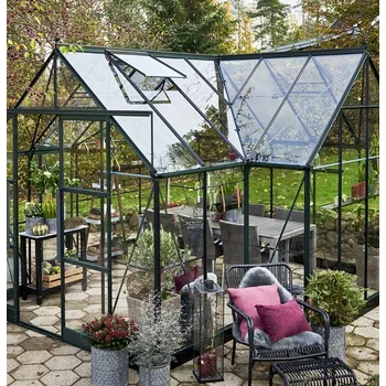 Skleník Halls Icon Gardenhouse 8 3,8 m x 2,6 m, zelená, kalené sklo 3 mm | cena za ks