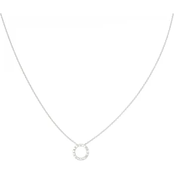 Řetízek Zlatnictví Helios Řetízek bílé zlato s kolečkem se zirkony