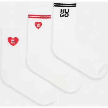 Ponožky HUGO 3P QS LOVE YOU CC W 3-pack 50553452 bílá 00X, vel. 39-42