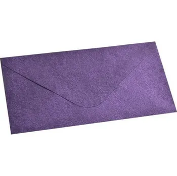Obálka Obálka DL 11,2x21,9 cm metalická s ražbou, fialová [A]