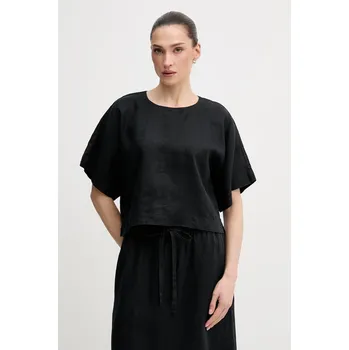 Dámská halenka DKNY halenka ženská lněná P2RALFYG černá 99X, vel. XS