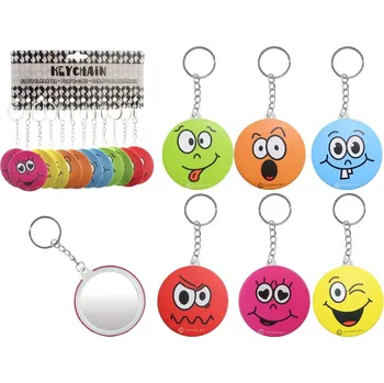 Klíčenka se smajlíkem a zrcátkem