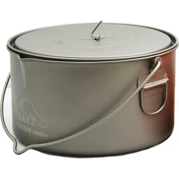 Jednorázové nádobí TOAKS Ultralehký titanový hrnec 2000 ml Bail Handle 27502