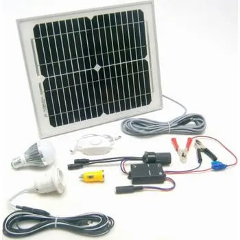 solární set 10W solární systém 12V+5V USB+LED SO134