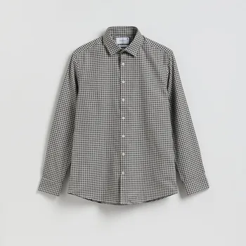 Pánská košile Reserved - Košile regular fit z egyptské bavlny - středně šedá - 543HT-85M - 543HT-85M-L