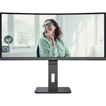 Monitor AOC LCD CU34P3CV 34" zakřivený VA/3440x1440@100Hz/1ms/300cd/HDMI/DP/4xUSB/USB-C dock/RJ45/Repro/Pivot/HAS/VESA
