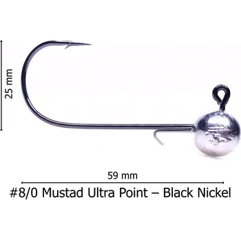 Umělá nástraha Smart Arctic Fox SAF Jigová Hlavička Capybara #8/0 3ks Hmotnost: 14g, Velikost háčku: #8/0