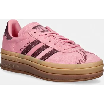 Dámské tenisky Semišové tenisky adidas Originals Gazelle Bold IH6697 růžová 30X, EUR 39 1/3