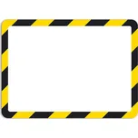 Bezpečnostní magnetický rámeček djois Magneto, A4, žluto-černý, 2 ks