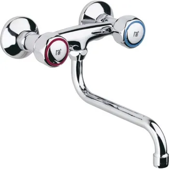 Vodovodní baterie Raf Rio RI1551B dřezová nástěnná baterie kulaté ústí 20 cm, r. 150 mm