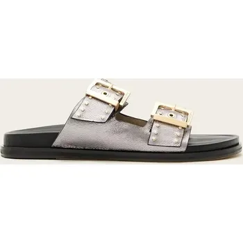 Dámské pantofle Kožené pantofle AllSaints Magda Stud Sandal W115FC stříbrná SLV, EUR 38