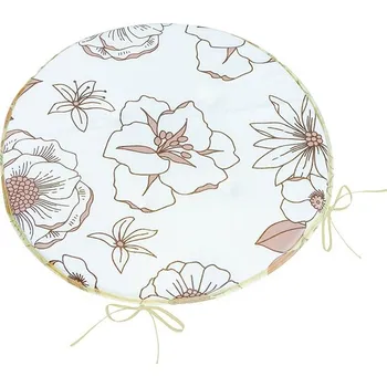 Podsedák Sedák Adéla kulatý hladký Lososová,Bílá BX13807 - průměr 40 cm