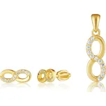 Stříbrná souprava zlatá osmička