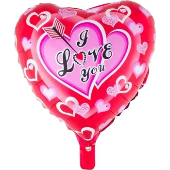 Foliový balónek srdce červené I Love You 52cm