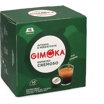 Káva Gimoka | Cremoso - Počet kapslí pro Lavazza A Modo Mio: 16