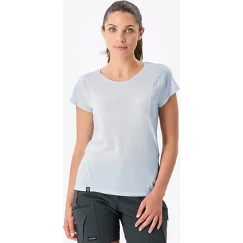 Pánské tričko SIMOND Dámské turistické merino tričko MT 500 XL MODRÁ|ŠEDÁ