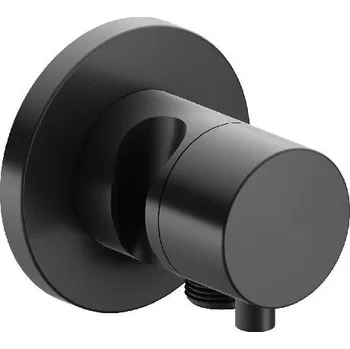 Ventil Keuco IXMO - Přepínací ventil pod omítku, 3 výstupy, s připojením a držákem sprchy, černý chrom kartáčovaný 59548131201