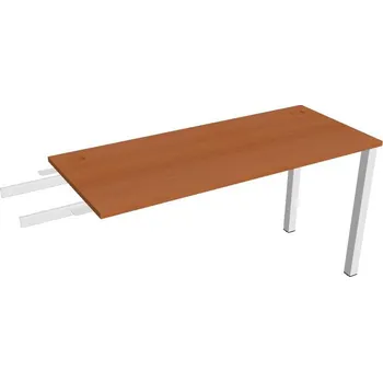 Psací stůl Stůl pracovní úzký UE 1400 RU řetězící do úhlu - TŘEŠEŇ , BÍLÁ