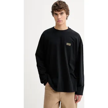 Pánské tričko Bavlněné tričko s dlouhým rukávem American Vintage MGIX02B černá 99X, vel. S