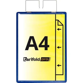 Kancelářský nábytek Zpevněná identifikační kapsa djois, se závěsem, A4, modrá, 10 ks