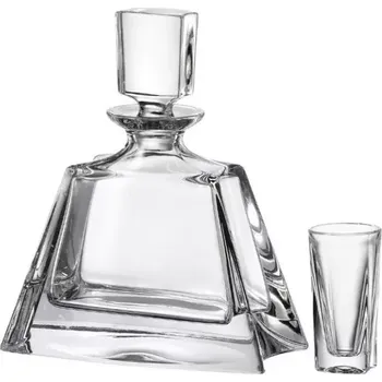 Sklenice Likér set Bohemia Crystal Kathrene karafa + 6 sklenic