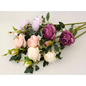 umělá květina Umělé květiny - Pivoňková růže - PUDROVÁ