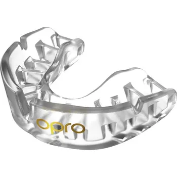 Chránič zubu Opro Senior chránič na zuby Gold, průzračný