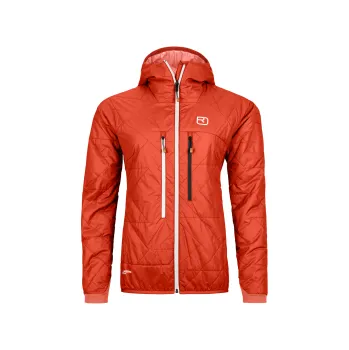 Ortovox Swisswool Piz Boe Jacket W sunset orange M; Oranžová bunda + DÁREK DLE VÝBĚRU!