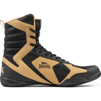 Boxerská obuv Lonsdale boxerské boty Heskin, černo hnědé 44