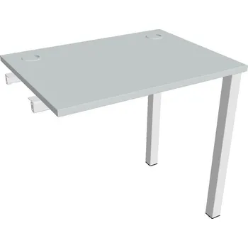 Psací stůl Stůl pracovní úzký UE 800 R řetězící rovné - ŠEDÁ , BÍLÁ