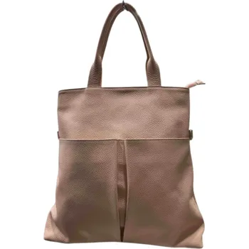 Kabelka Dámská kožená kabelka Borse in Pelle 7101 - růžová