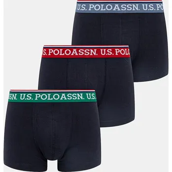Boxerky Boxerky U.S. Polo Assn. USPA BRAND HIGHLIGHT 3-pack MUP4078 námořnická modř 59A, vel. S